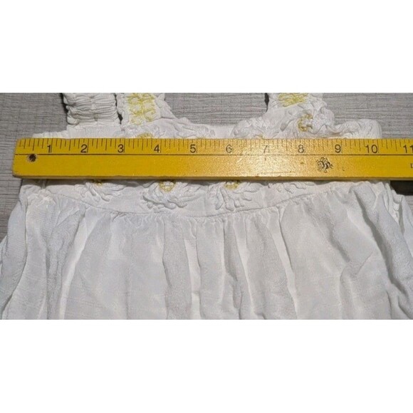 Tartine et Chocolat Paris Sleeveless Dress Girls Size 6 A White Sundress Floral - Picture 8 of 9